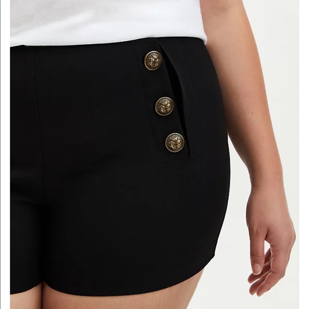 Torrid Black Button High Rise Short - Picture 2 of 5